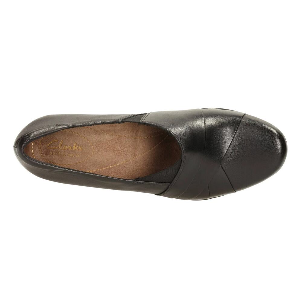 CLARKS WOMEN'S ROSALYN ADELE BLACK LEATHER - Picture 7 of 7